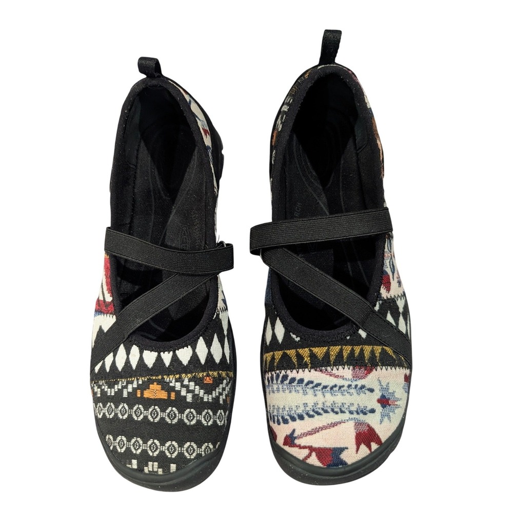 KEEN Hush Knit MJ Women Size 10 Southwestern Aztec Patchwork Mary Jane Flats